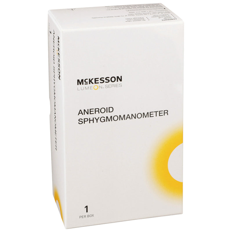 McKesson Lumeon Aneroid Sphygmomanometer with Cuff, 2-Tube, Pocket-Size, Handheld, Adult Large Cuff, Burgundy