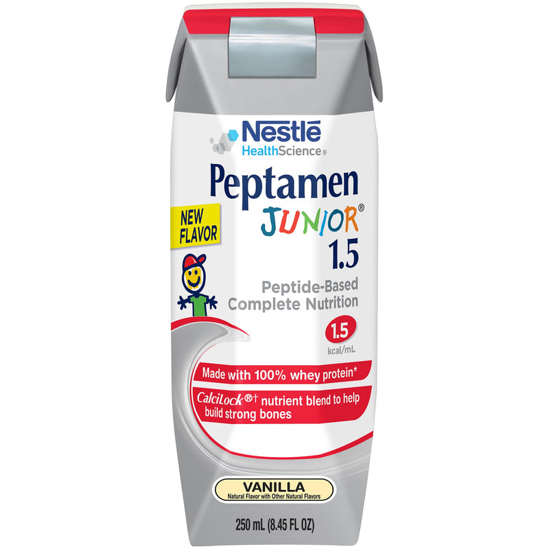 Peptamen Junior® 1.5 Vanilla Pediatric Oral Supplement / Tube Feeding Formula, 8.45 oz. Tetra Prisma®