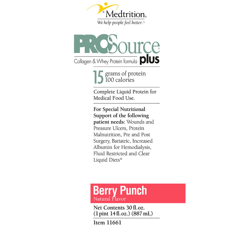 ProSource® Plus Berry Punch Protein Supplement, 32-ounce Bottle