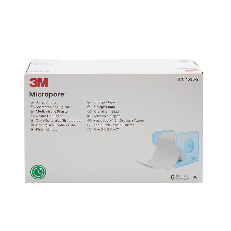 3M™ Micropore™ Paper Medical Tape with Dispenser, 2 Inch x 10 Yard, White