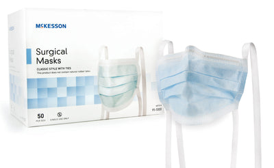 McKesson Classic Style Surgical Mask, Blue