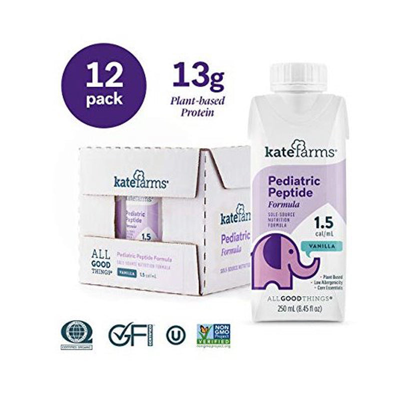 Kate Farms® Pediatric Peptide 1.5 Vanilla Pediatric Oral Supplement / Tube Feeding Formula, 8.5 oz. Carton