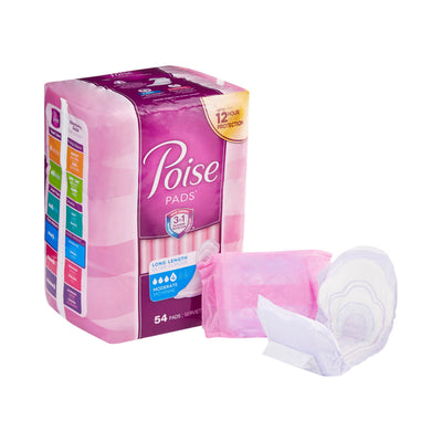 Poise Bladder Control Pads, Adult Women, Moderate Absorbency, Disposable, 12.20" Length