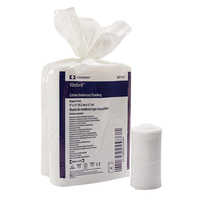 Webril™ Undercast Cotton Cast Padding, NonSterile, 4 Inch x 4 Yard