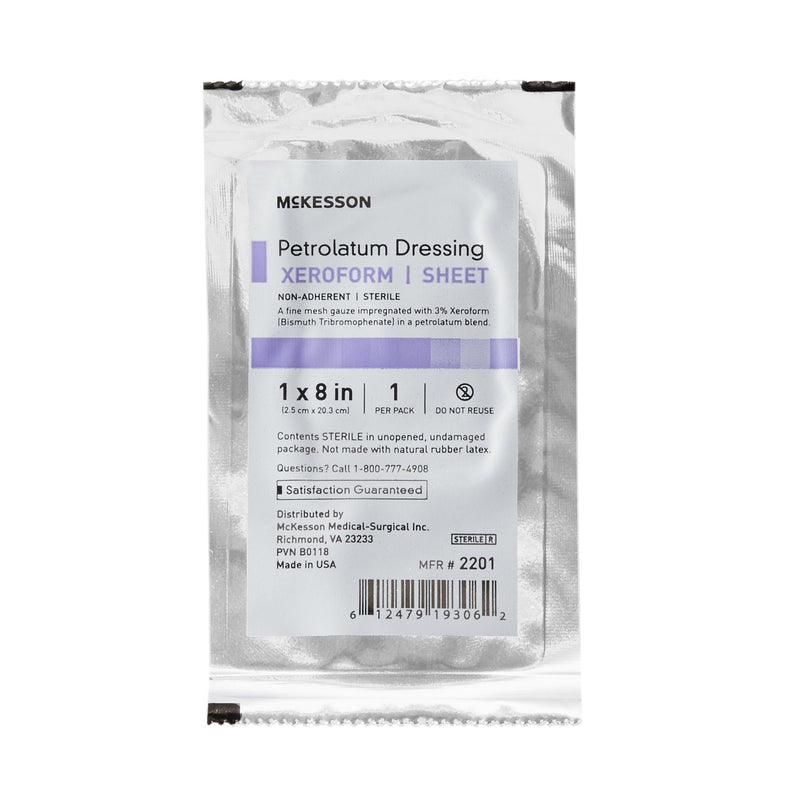 McKesson Xeroform® Petrolatum Dressing, 1 x 8 Inch