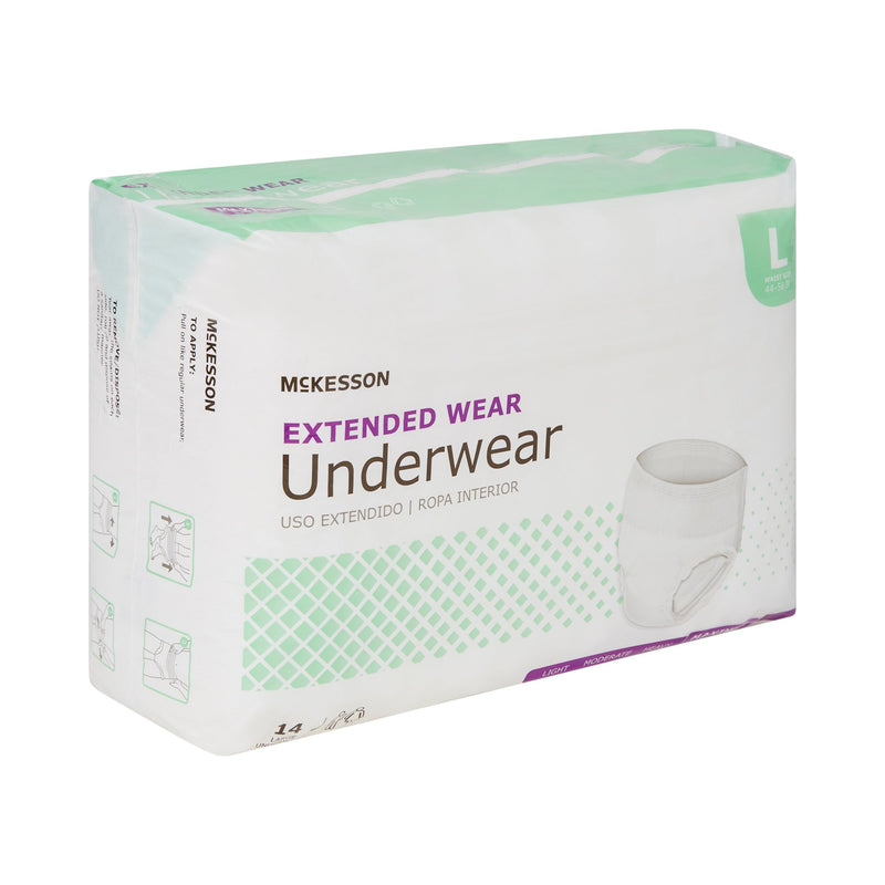 McKesson Extended Wear Maximum Absorbent Underwear, Large