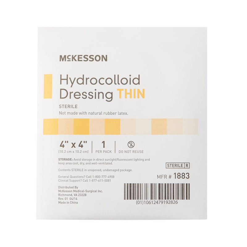 McKesson Hydrocolloid Dressing, 4 x 4 Inch