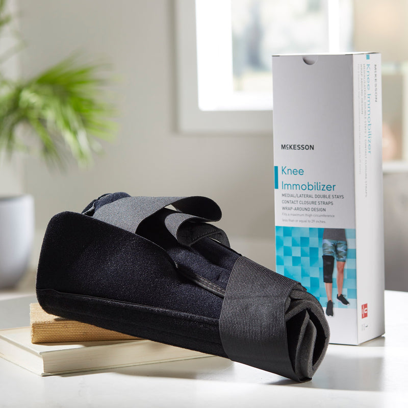 McKesson Knee Immobilizer, 12-Inch Length, One Size Fits Most