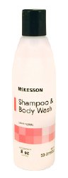 McKesson Rinse-Free Shampoo and Body Wash, 8 oz Bottle