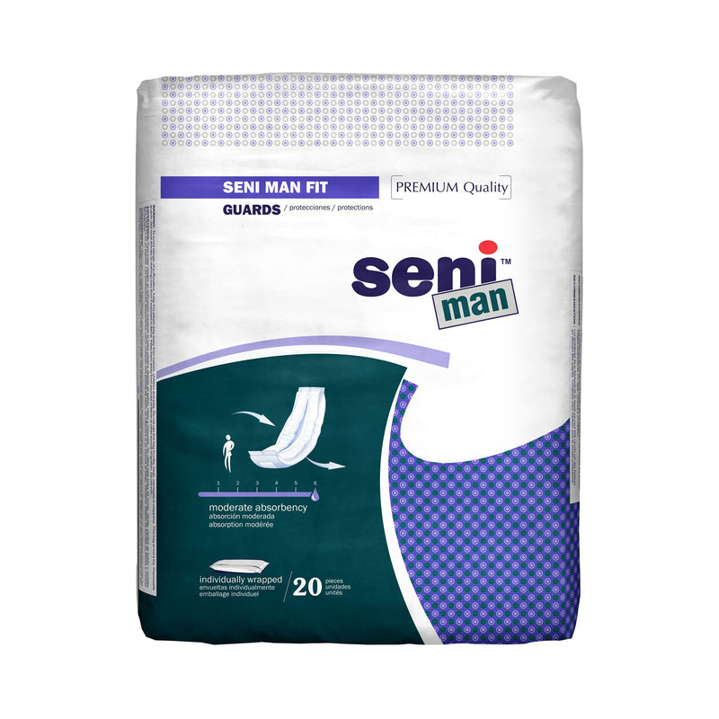 Seni® Man Moderate Absorbency Incontinence Liner, 15.7-Inch Length
