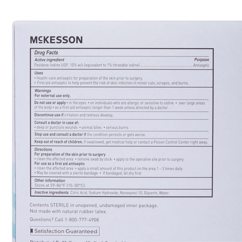 McKesson Impregnated Swabstick 3 Pack 10% Strength