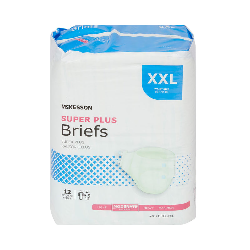 McKesson Super Plus Moderate Absorbency Incontinence Brief, Extra Extra Large