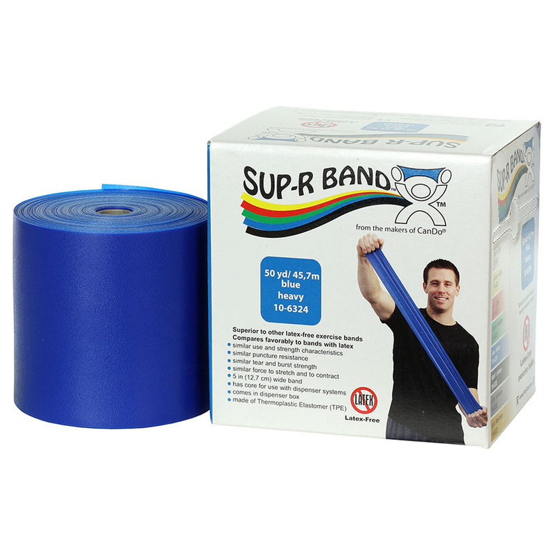 Sup-R Band® Exercise Resistance Band, Blue, 5 Inch x 50 Yard, Heavy Resistance