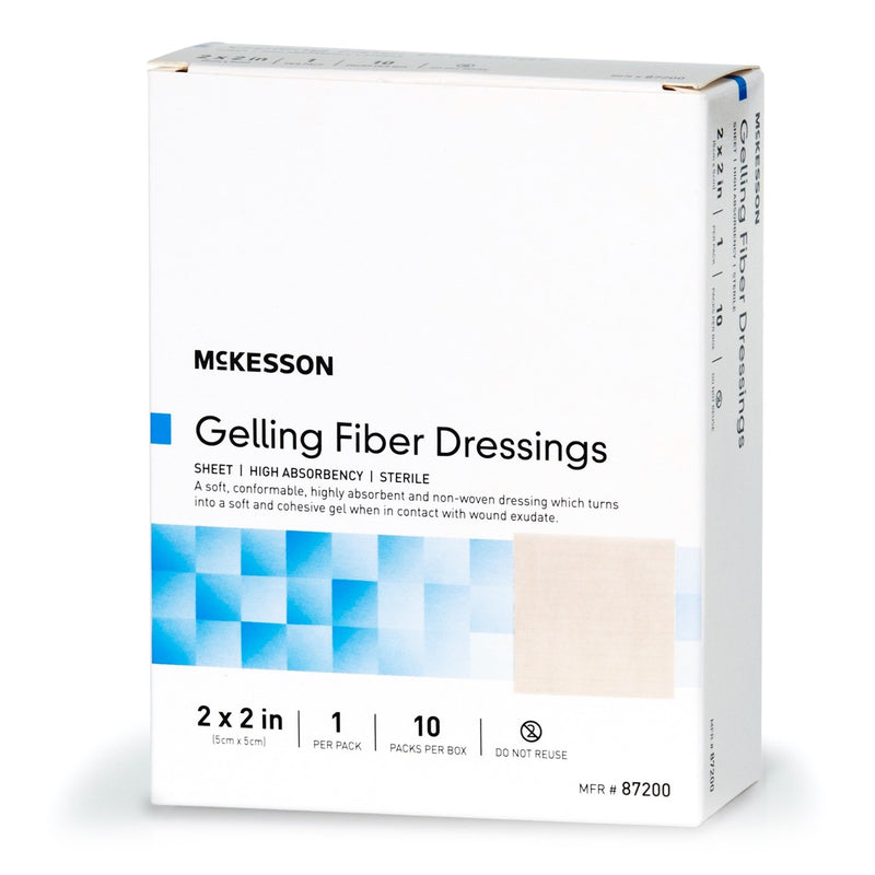 McKesson Absorbent Gelling Fiber Dressing, 2 x 2 Inch