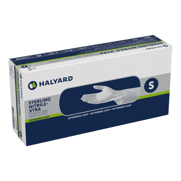 Halyard Exam Glove STERLING® Non-Sterile Nitrile Standard Cuff Length Textured Fingertips Gray Chemo Tested, 1000/Case