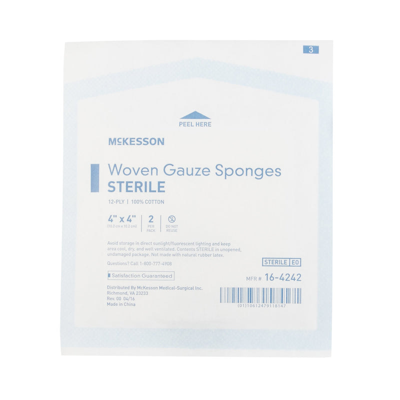 McKesson Sterile Gauze Sponge, 4 x 4 Inch