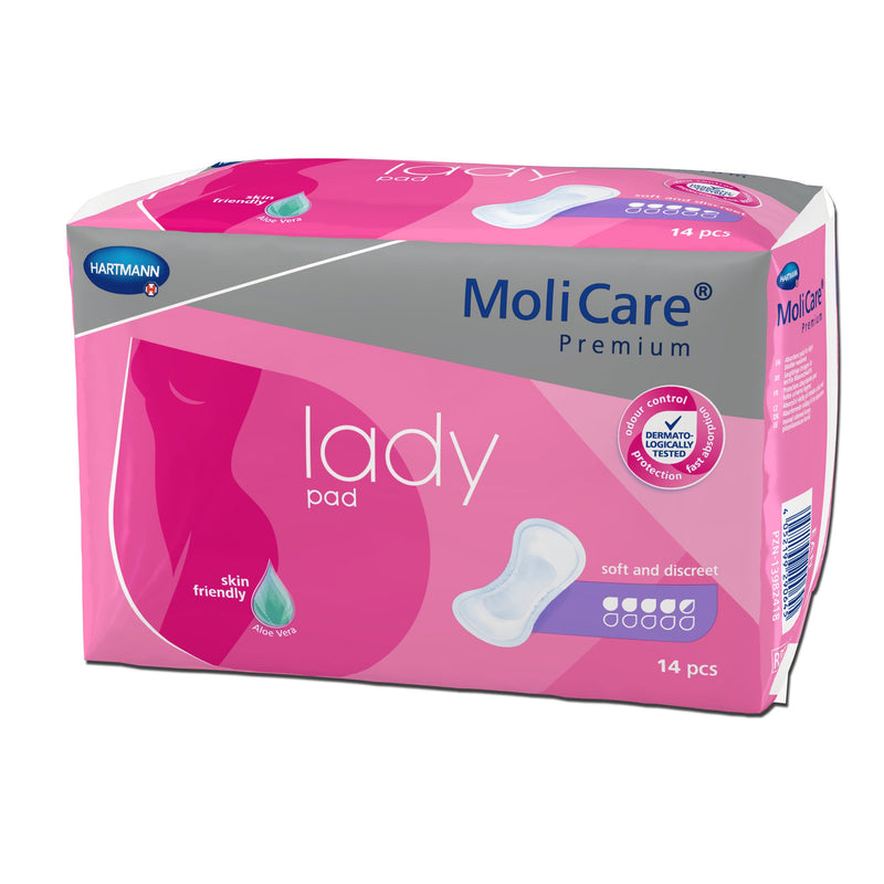 MoliCare Premium Bladder Control Pads, 14-Pack, Moderate Absorbency