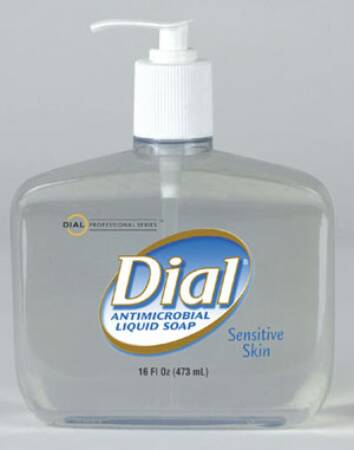 Dial® Sensitive Antimicrobial Soap 16 oz. Pump Bottle