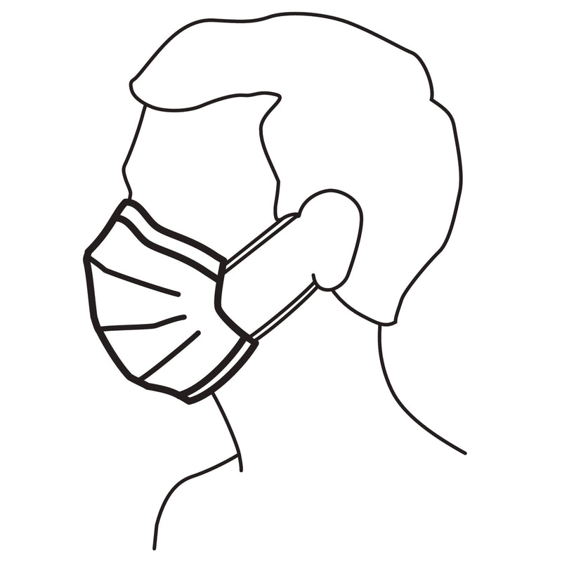 Halyard Procedure Mask, Pleated, One Size Fits Most, Tissue Blue, Non-sterile