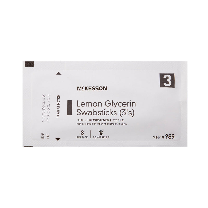 McKesson Oral Swabstick, Lemon Glycerin, Sterile