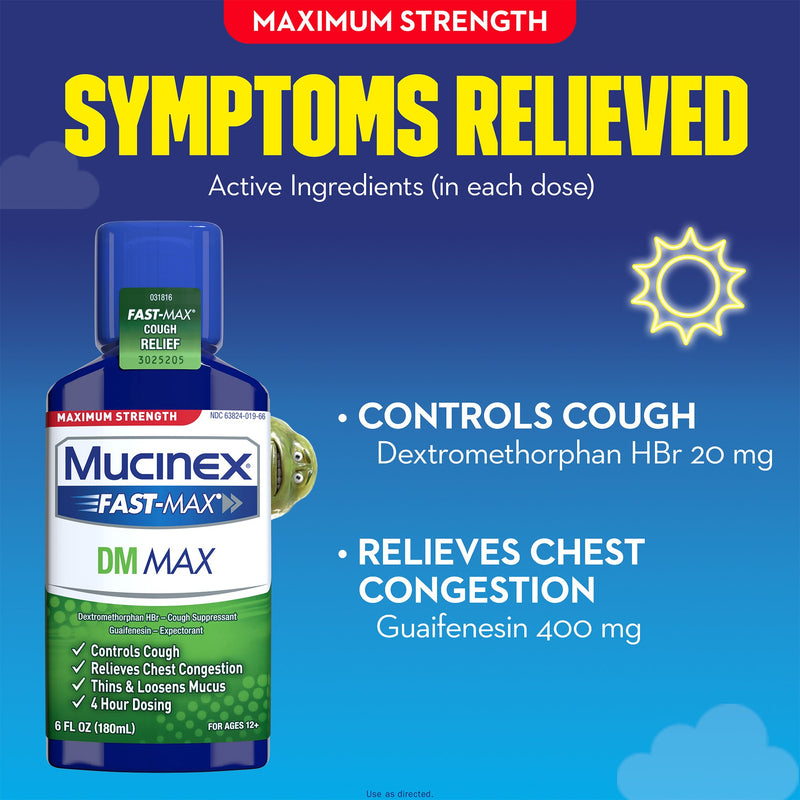 Mucinex® Fast-Max™ DM Max Guaifenesin / Dextromethorphan Cold and Cough Relief