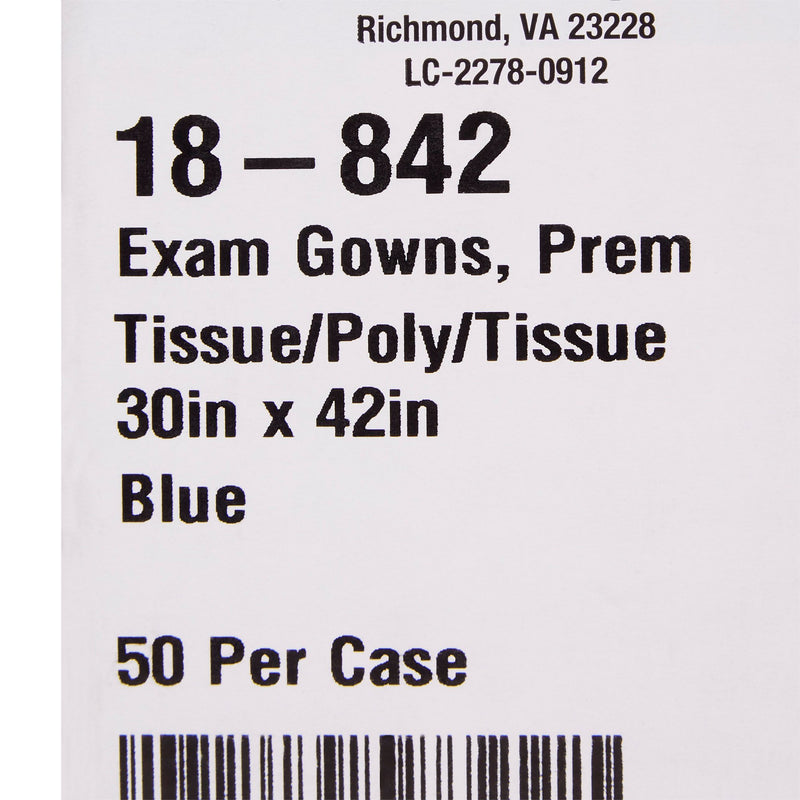 Medi-Pak™ Performance Blue Exam Gown, Large