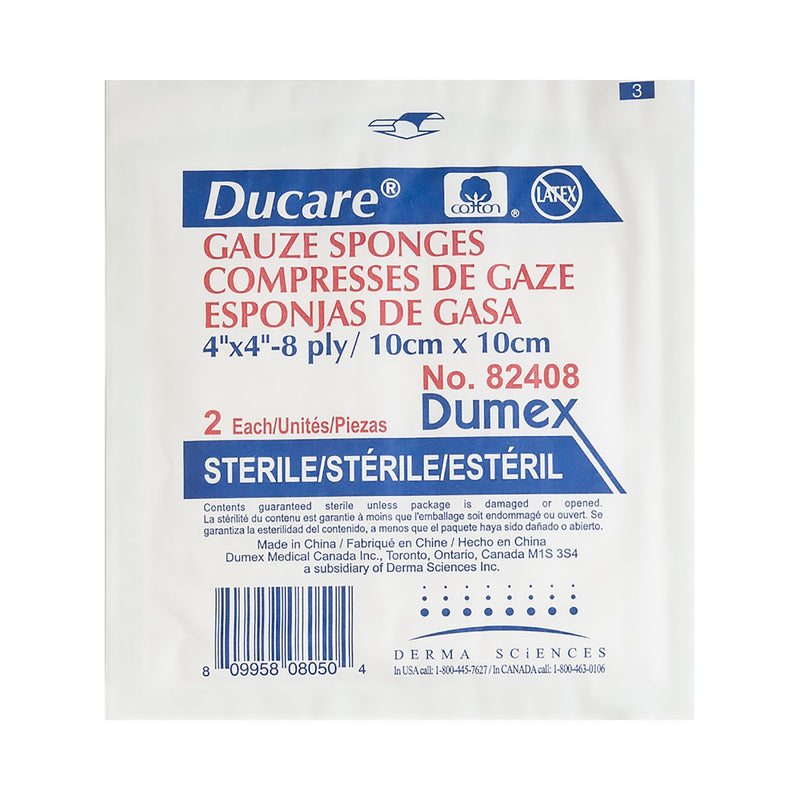 Ducare Sterile Gauze Sponge, 4 x 4 Inch