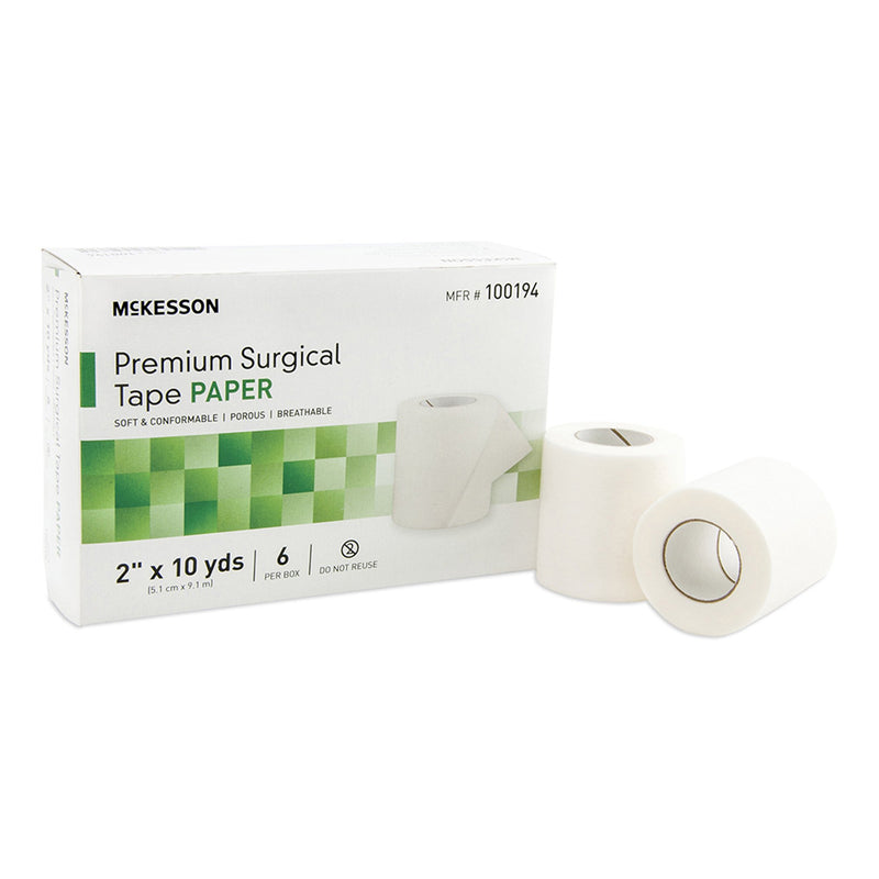 McKesson Paper Medical Tape, 2 Inch x 10 Yard, White