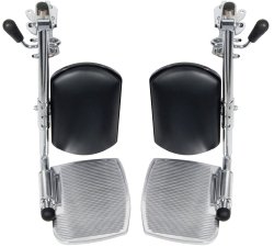 drive™ Wheelchair Foot Plate, For Use With Bariatric Sentra EC heavy duty, Extra-wide Wheelchairs, 8 in. L x 6 in. W x 18 in. H, Steel