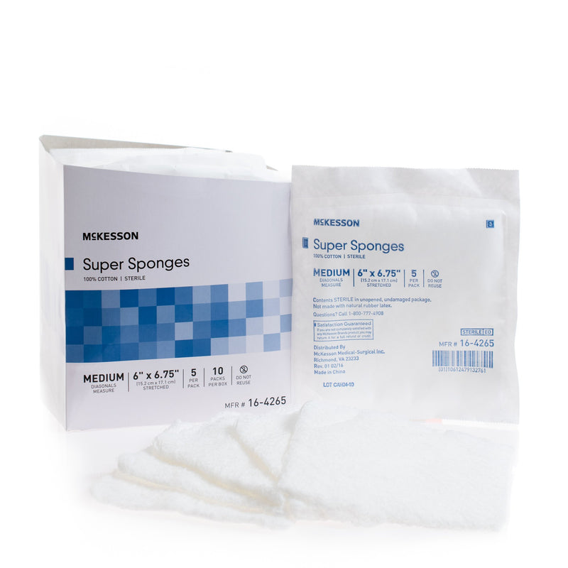 McKesson Sterile Fluff Dressing, 6 x 6-3/4 Inch