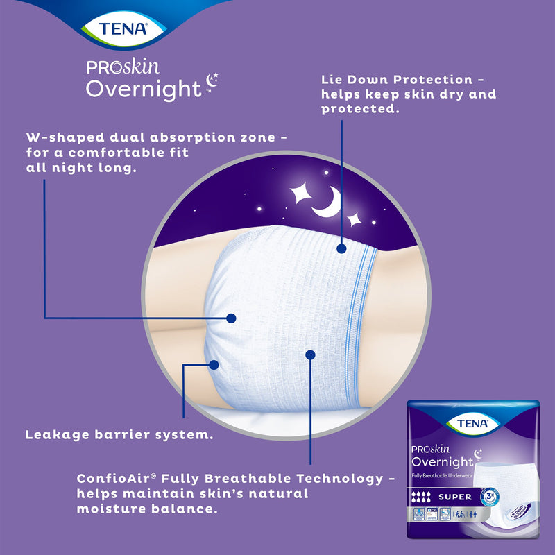 Tena® Overnight Super Absorbent Underwear, Extra Large