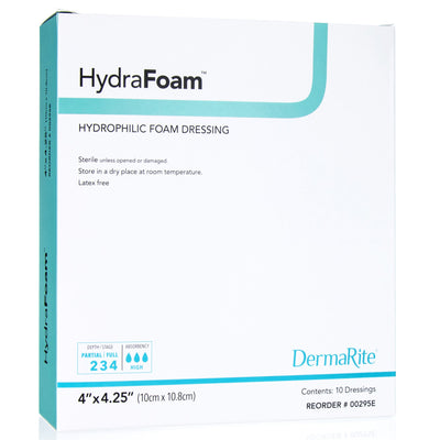 HydraFoam™ Nonadhesive without Border Foam Dressing, 4 x 4¼ Inch