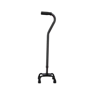 Carex® Small Base Designer Quad Cane, Black