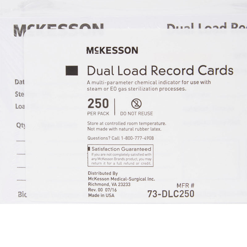 McKesson Sterilization Record Card