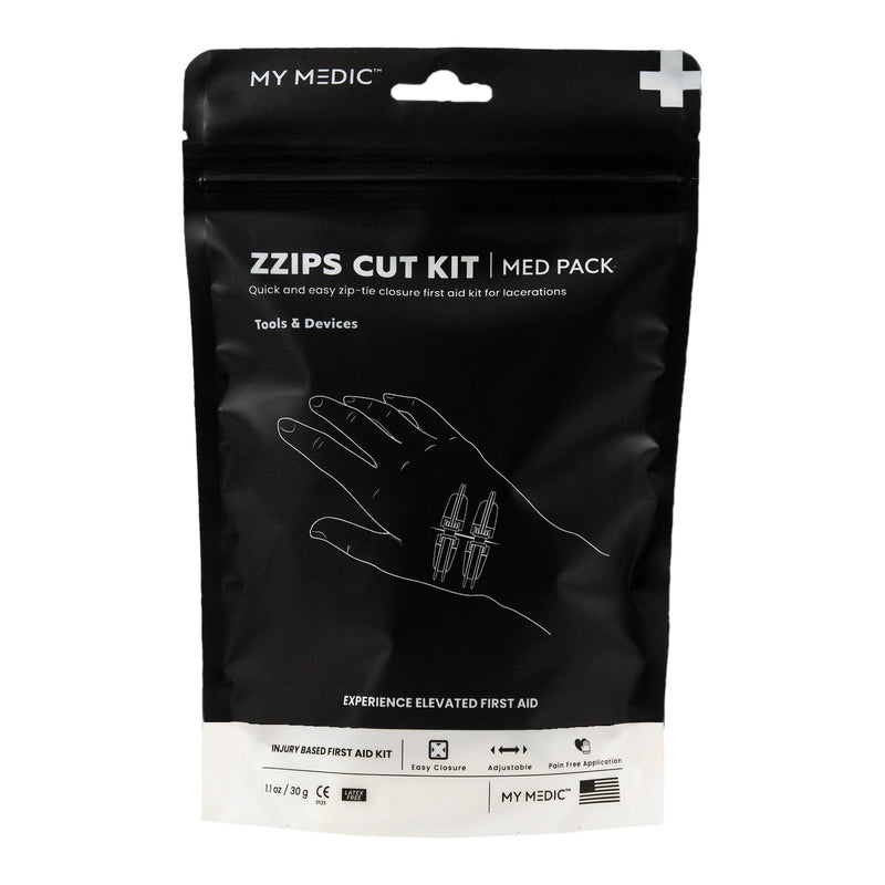 My Medic Med Packs Zzips First Aid Kit for Cuts, Lacerations in Portable Pouch