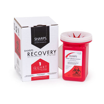 Sharps Recovery System™ Mailback Sharps Collector, 4½ x 4½ x 7 Inch