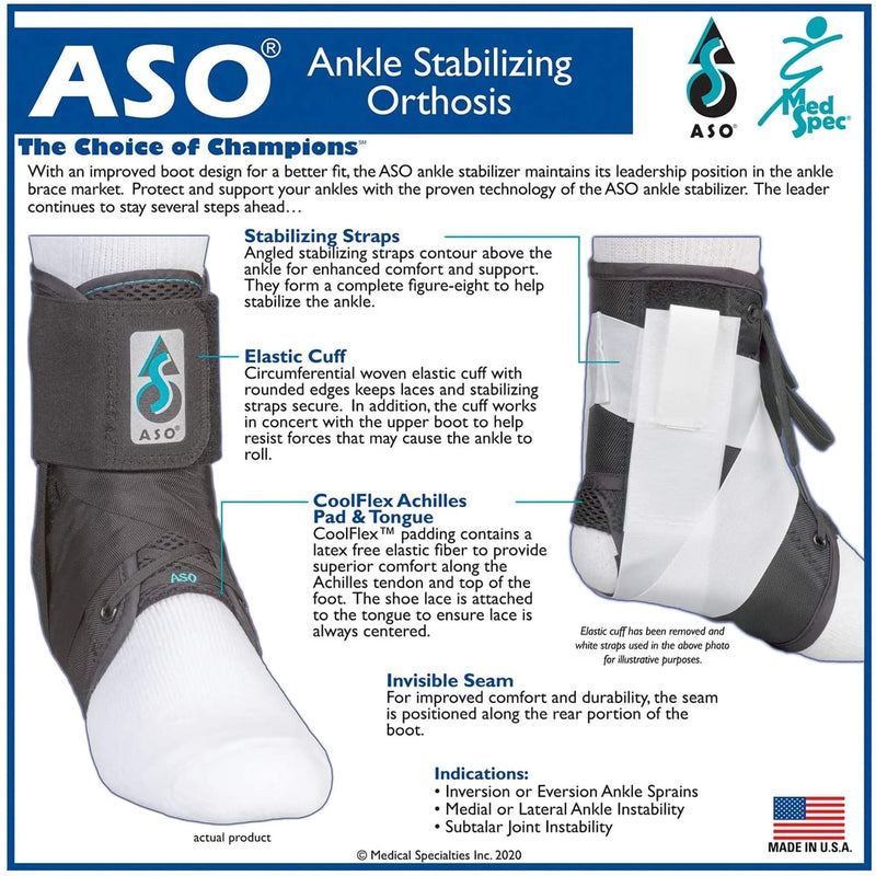 ASO® Speed Lacer Ankle Brace, Medium