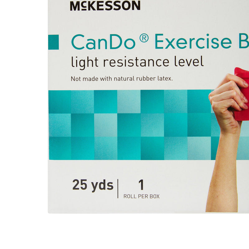 McKesson Exercise Resistance Band, Red, 5 Inch x 25 Yard, Light Resistance