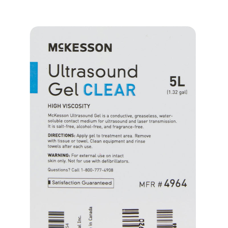 McKesson Ultrasound Gel, Clear, 5 Liters, Cubitainer, Ultrasound and Laser Transmission