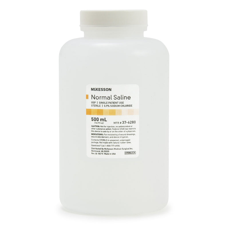 McKesson Saline Irrigation Solution, 500 mL Bottle