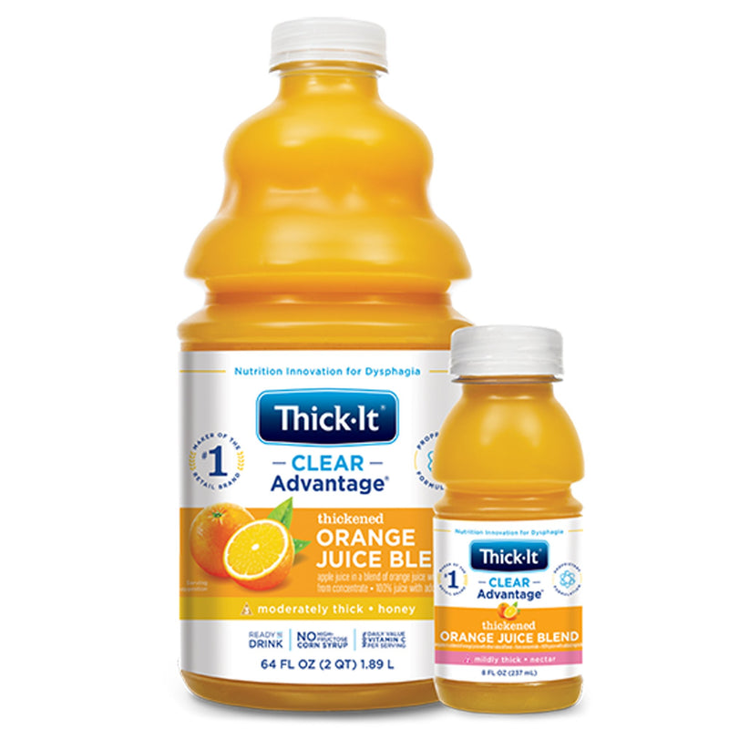 Thick-It Clear Advantage Nectar Consistency Orange Thickened Beverage, 64-ounce Bottle