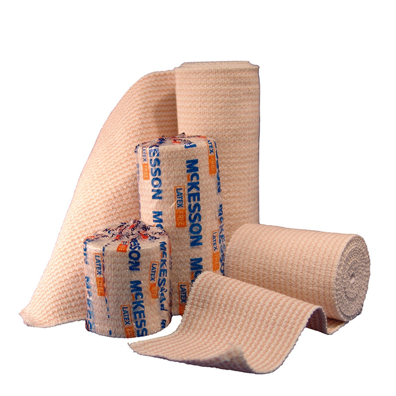 McKesson Hook and Loop Closure Elastic Bandage, 4 Inch x 5 Yard
