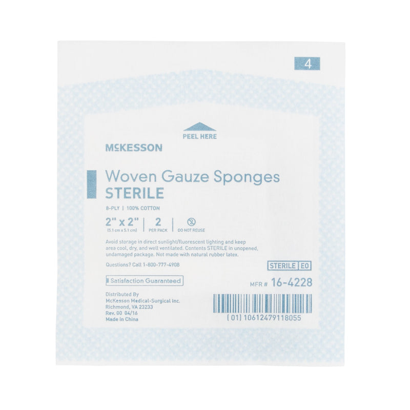 McKesson Sterile Gauze Sponge, 2 x 2 Inch