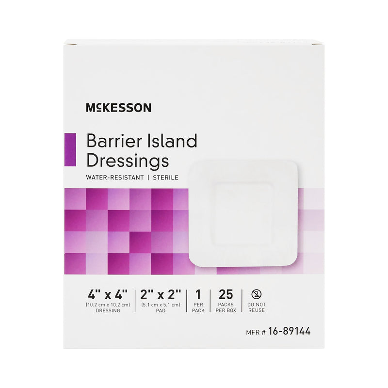 McKesson Composite Barrier Island Dressing, 4 x 4 Inch