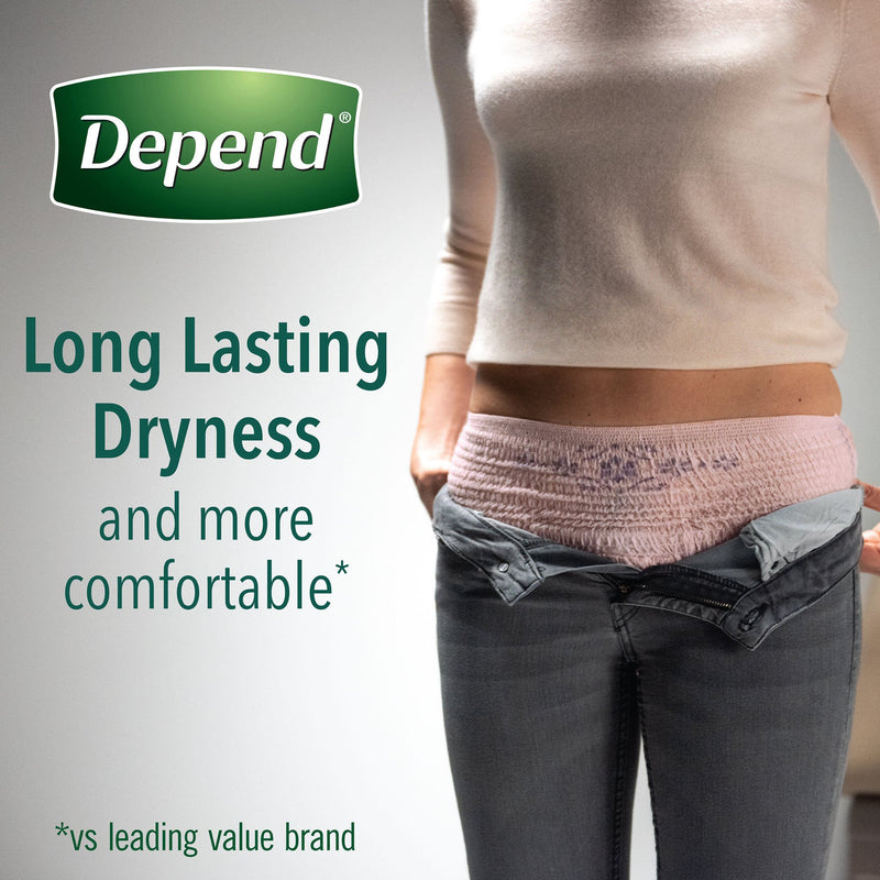 Depend® FIT-FLEX® Womens Absorbent Underwear, Large, Blush