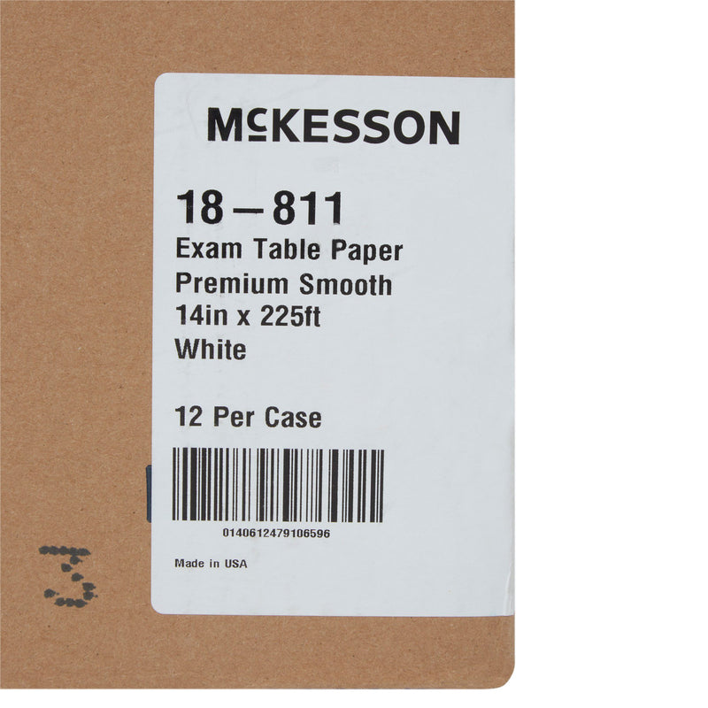 McKesson Smooth Table Paper, 14 Inch x 225 Foot, White