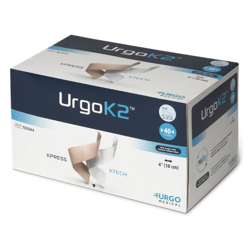 URGOK2™ Self-adherent Closure 2 Layer Compression Bandage System, 4 X 9-3/4 X 12-1/2 Inch