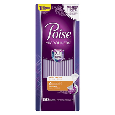 Poise® Microliners Lightest Bladder Control Pad, 6.9-Inch Length
