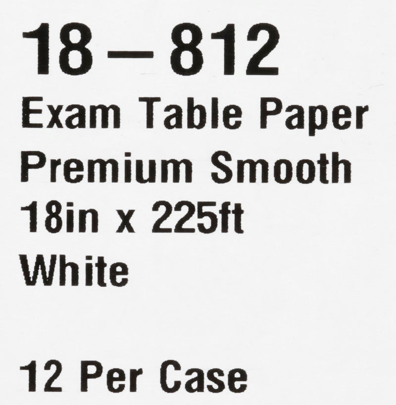 McKesson Smooth Table Paper, 18 Inch x 225 Foot, White