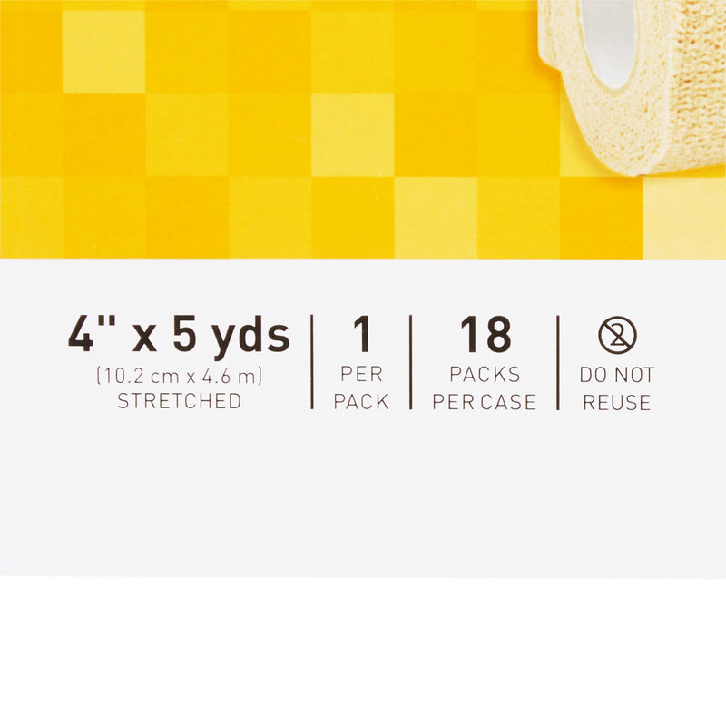 McKesson Self-adherent Closure Cohesive Bandage, 4 Inch x 5 Yard
